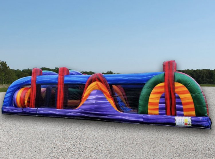 40ft Marble Craze Double Lane Obstacle Course DRY