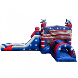 Old Glory Bounce House w  Double Slide 