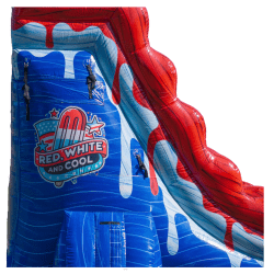 Red20White2020Cool20Slide205 1745598283 20ft Dual Lane Red, White & Cool Slide w/ Pool