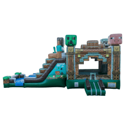 Bounce N' Craft Dual Lane Combo W/ Splash Pad