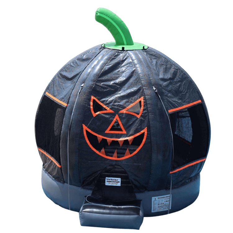 Sparkling Black Jack O Lantern Pumpkin Bounce