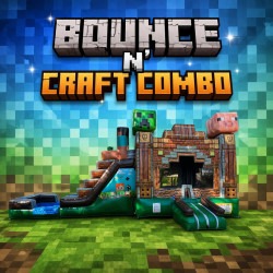 Bounce N' Craft Dual Lane Combo W/ Splash Pad