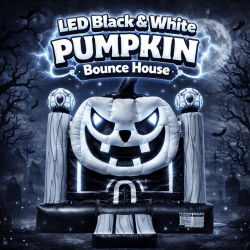 LED Black & White Pumpkin Bounce