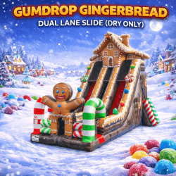 Gumdrop Gingerbread Double Lane Slide DRY ONLY