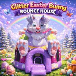 Glitter Easter Bunny Bounce House