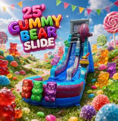 25' Gummy Bear Slide W/ Pool