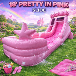 18' Pretty In Pink Slide w/ Pool