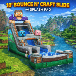18' Bounce N' Craft Slide w/ Splash Pad