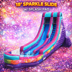 18' Sparkle Slide w/ Splash Pad