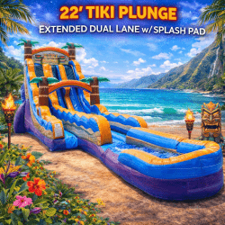 22' Dual Lane Extended Tiki Plung w/ Splash Pade