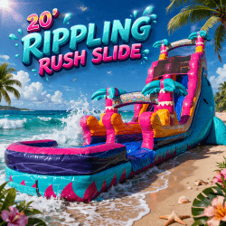 20ft Rippling Rush Slide W/ Pool