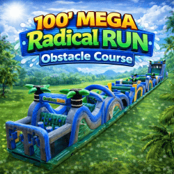 100’ Mega Radical Run & Slide 