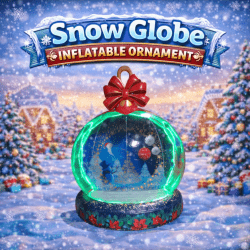 Snow Globe Inflatable Ornament Photo Op