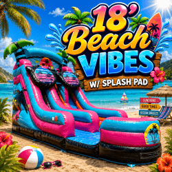 18' Dual Lane Beach Vibes w/ Splash Pad