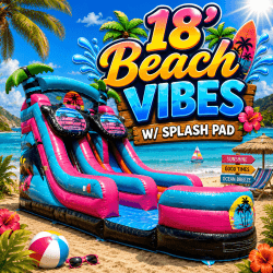 18' Dual Lane Beach Vibes w/ Splash Pad