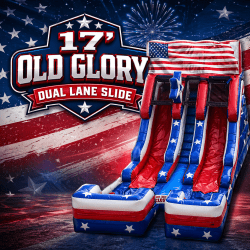 17' Old Glory Dual Lane Slide (14 and under)